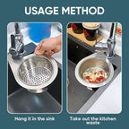Sink Strainer Basket | Brushed Stainless Steel & Corner-Hanging