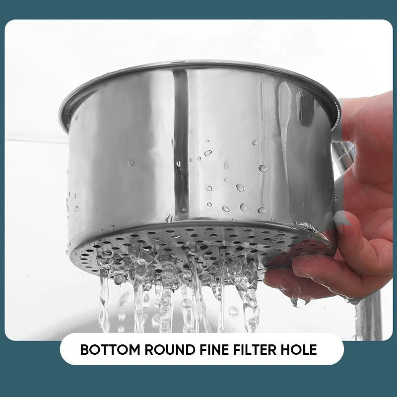 Sink Strainer Basket | Brushed Stainless Steel & Corner-Hanging