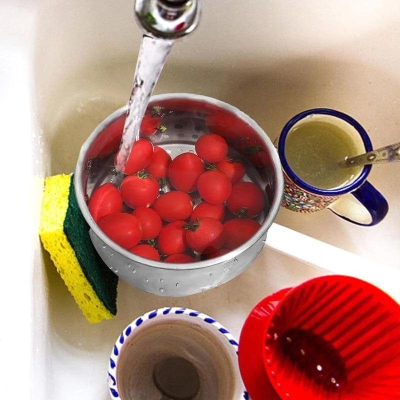 Sink Strainer Basket | Brushed Stainless Steel & Corner-Hanging