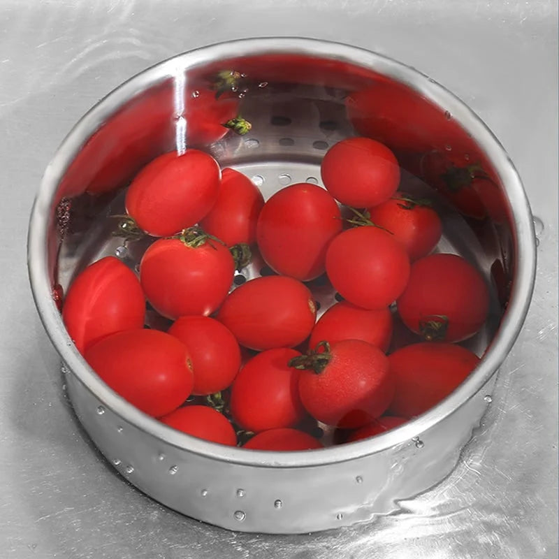 Sink Strainer Basket | Brushed Stainless Steel & Corner-Hanging
