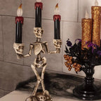 Skeleton Candle Holder | Flameless LED & Battery-Operated | 3-Candle