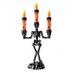Skeleton Candle Holder | Flameless LED & Battery-Operated | 3-Candle