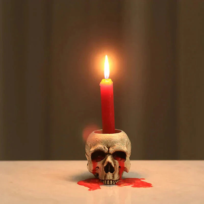 Skull Candle Holder | Handcrafted Resin & Gothic