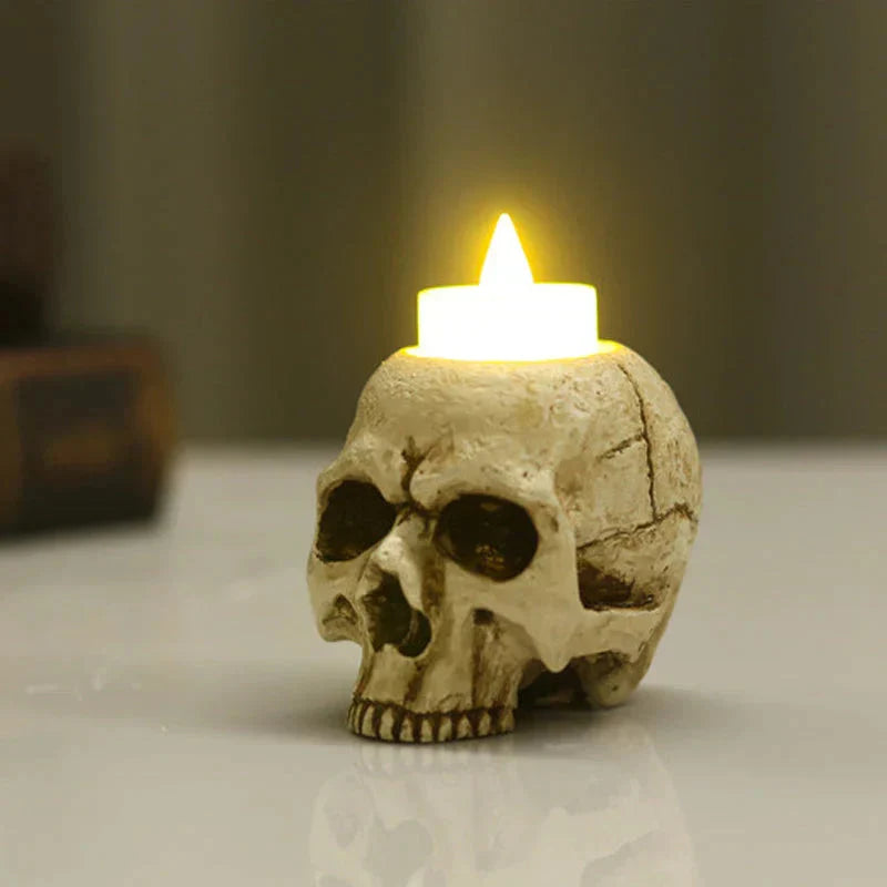 Skull Candle Holder | Handcrafted Resin & Gothic