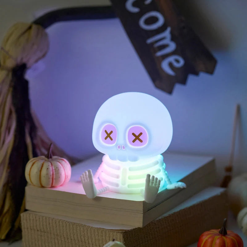 Skull Night Light | Touch Control & Color-Changing Silicone | Rechargeable 1200 mAh