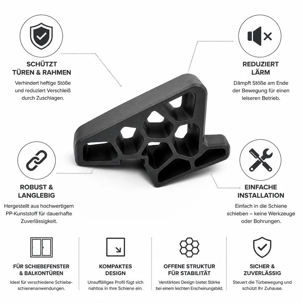Sliding Door Stopper | Impact-Absorbing Open-Frame
