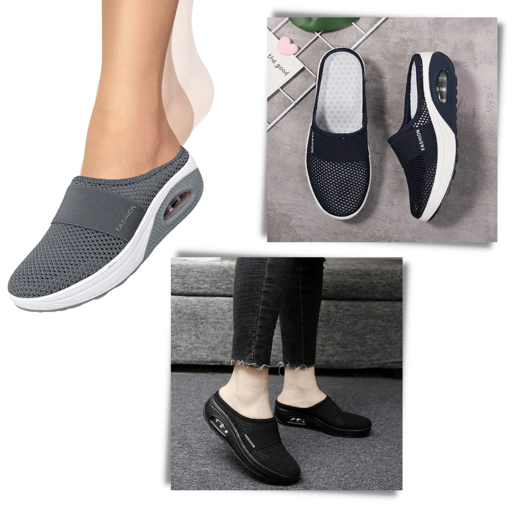 Slip-On Walking Shoes | Cushioned & Breathable | Roomy Toe