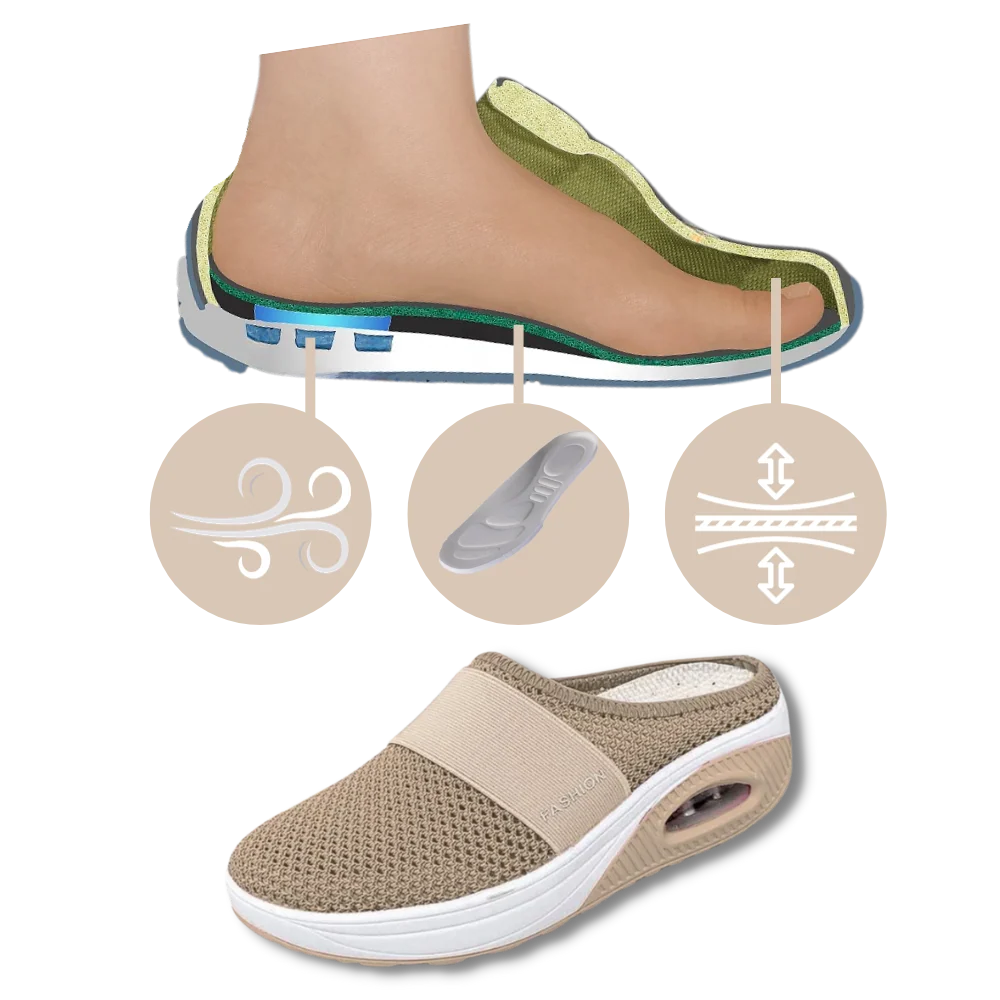 Slip-On Walking Shoes | Cushioned & Breathable | Roomy Toe