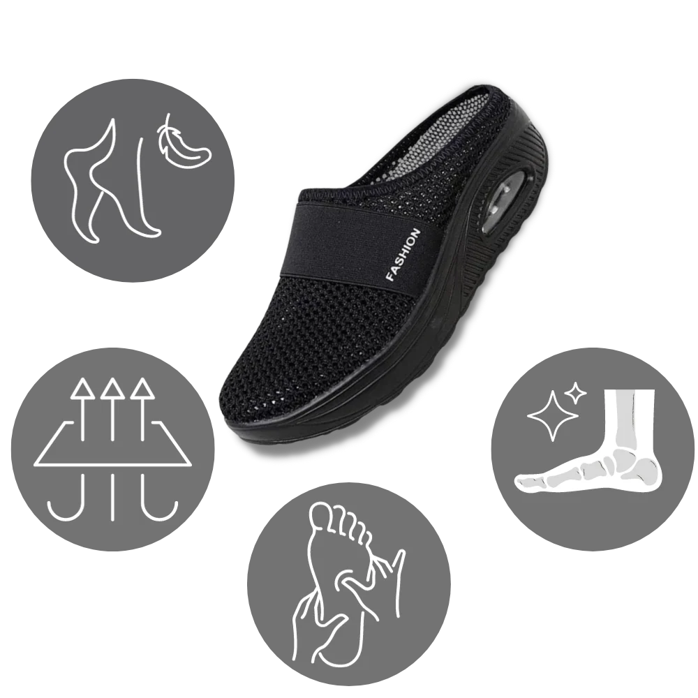 Slip-On Walking Shoes | Cushioned & Breathable | Roomy Toe