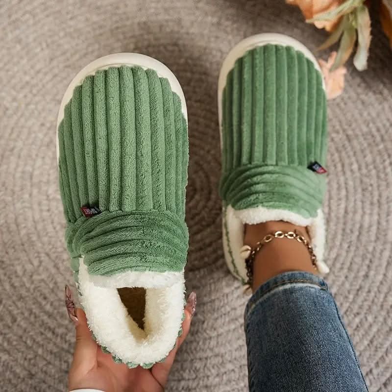 Slipper Boots | Sherpa Fleece & Corduroy | Non-Slip Sole