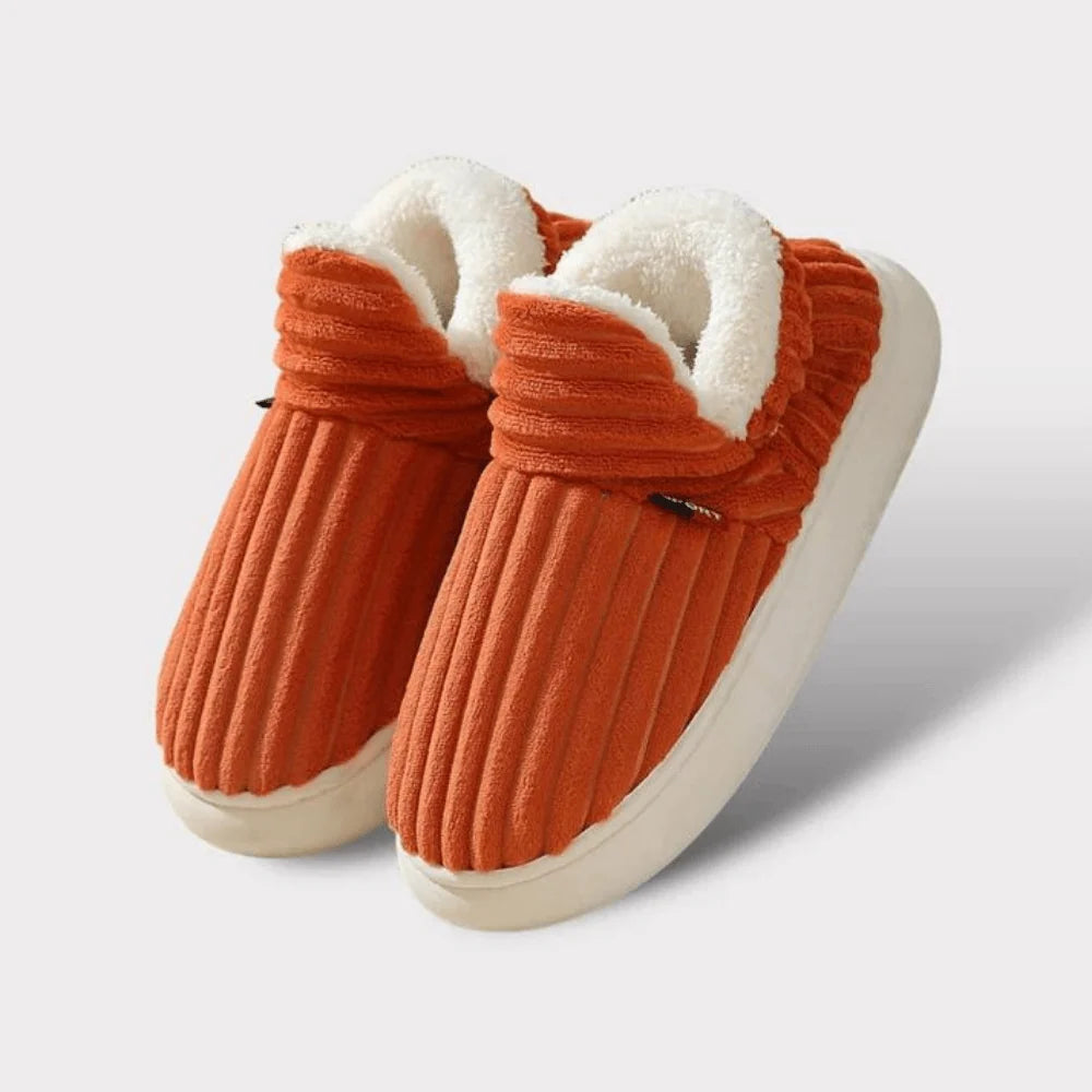 Slipper Boots | Sherpa Fleece & Corduroy | Non-Slip Sole