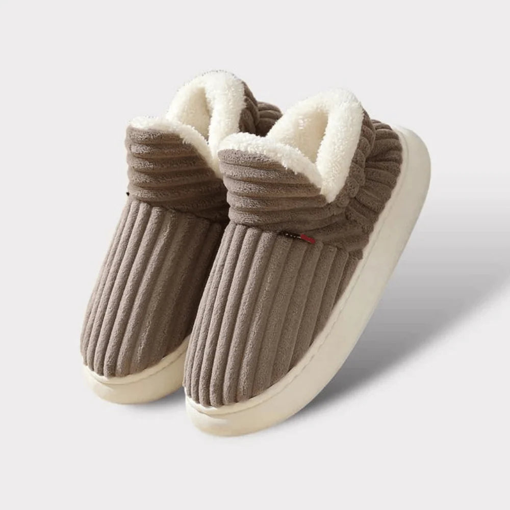Slipper Boots | Sherpa Fleece & Corduroy | Non-Slip Sole