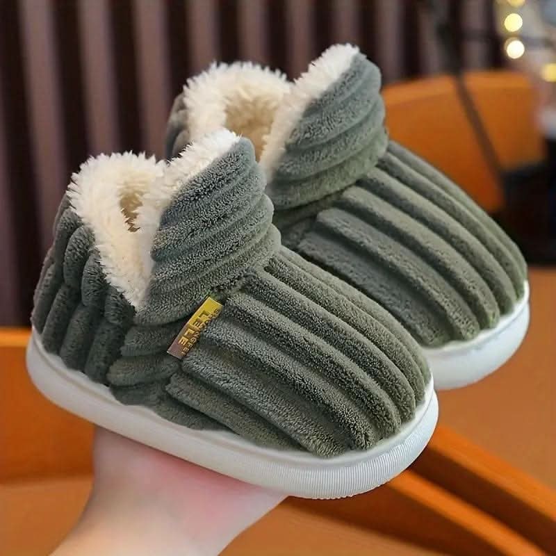 Slipper Boots | Sherpa Fleece & Corduroy | Non-Slip Sole