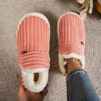 Slipper Boots | Sherpa Fleece & Corduroy | Non-Slip Sole