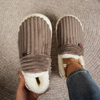 Slipper Boots | Sherpa Fleece & Corduroy | Non-Slip Sole