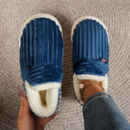 Slipper Boots | Sherpa Fleece & Corduroy | Non-Slip Sole