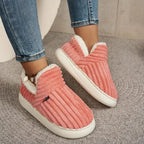 Slipper Boots | Sherpa Fleece & Corduroy | Non-Slip Sole
