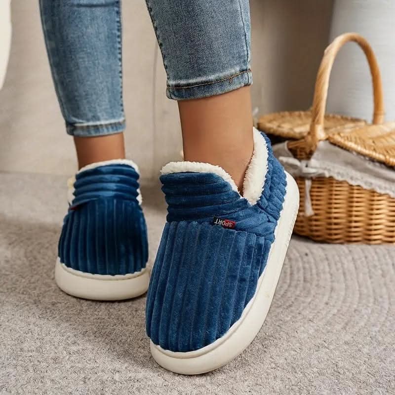 Slipper Boots | Sherpa Fleece & Corduroy | Non-Slip Sole