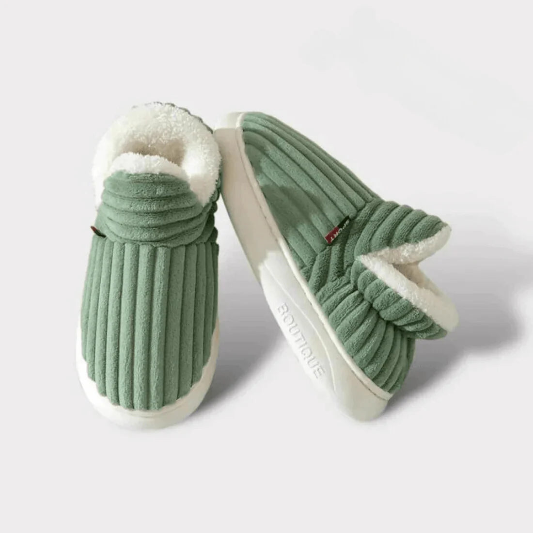 Slipper Boots | Sherpa Fleece & Corduroy | Non-Slip Sole