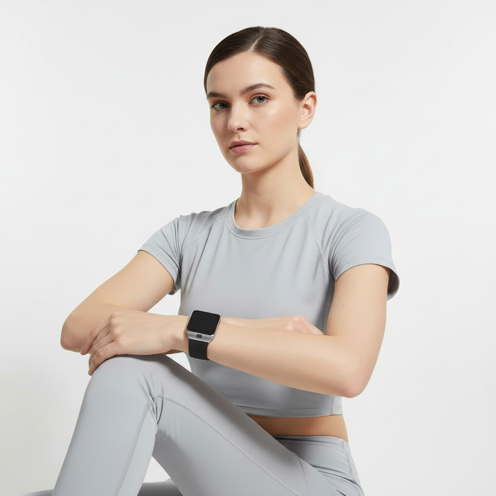 Smartwatch | Rectangular Touchscreen & Call Notifications | Silicone Strap