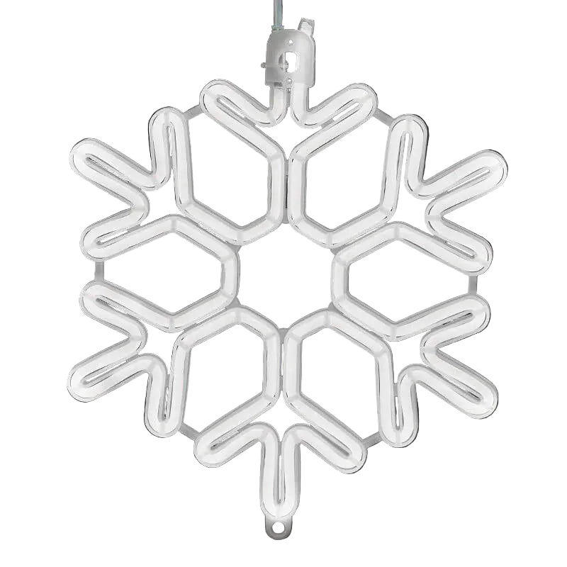 Snowflake Christmas Lights | Copper Wire String & Warm LED | Waterproof, 30 cm