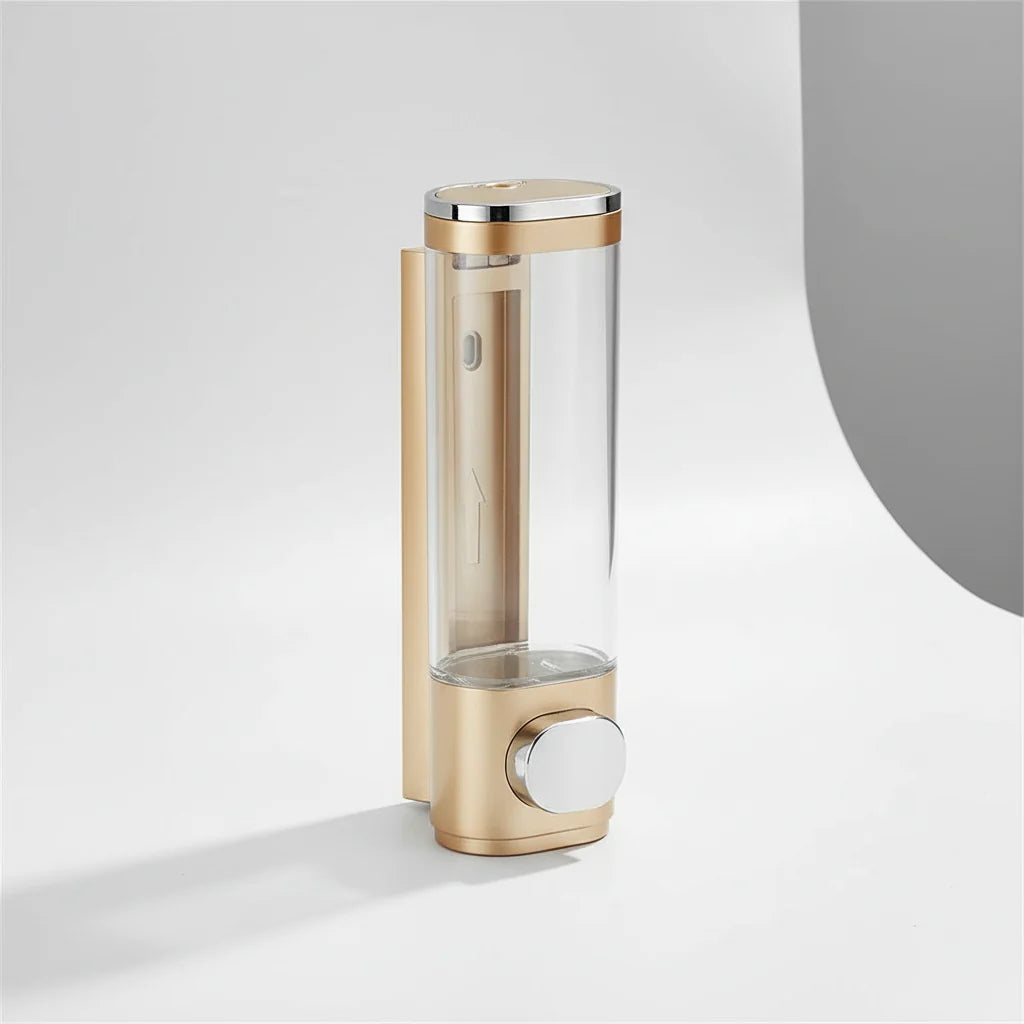 Soap Dispenser | Wall-Mounted Glass & Metal Pump