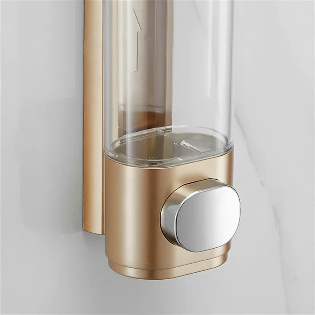 Soap Dispenser | Wall-Mounted Glass & Metal Pump