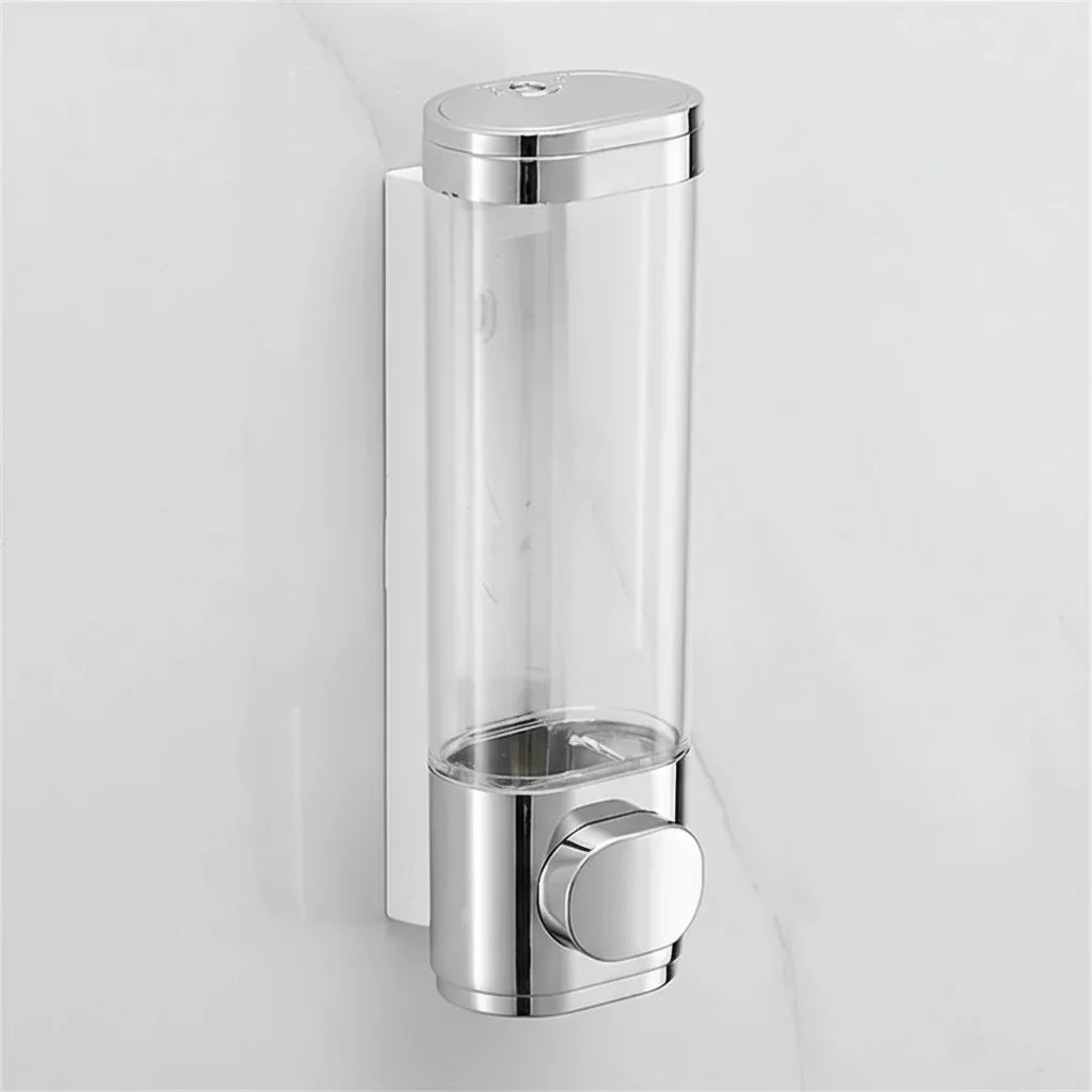 Soap Dispenser | Wall-Mounted Glass & Metal Pump