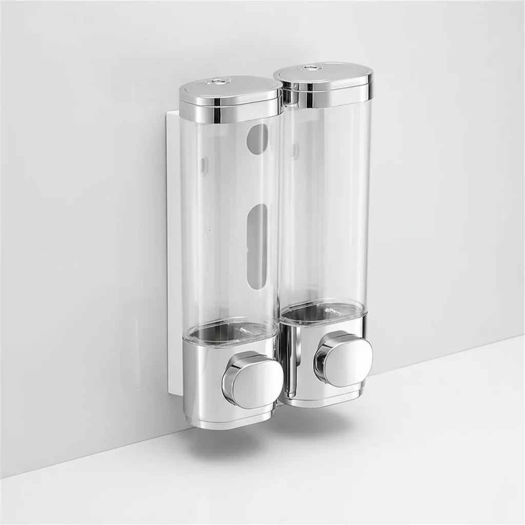 Soap Dispenser | Wall-Mounted Glass & Metal Pump