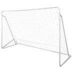 Soccer Goal | Steel Frame & Waterproof Polyester Net | Includes Ground Stakes