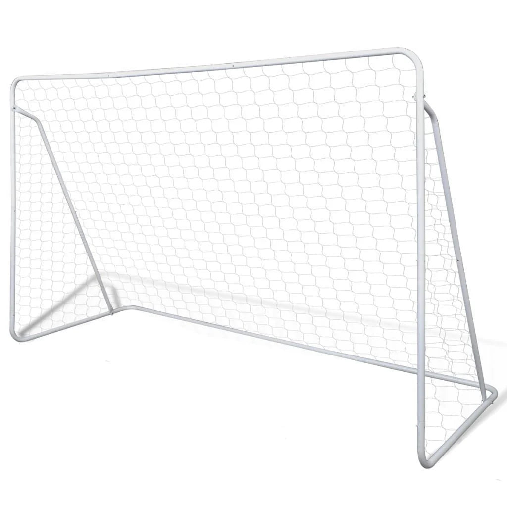 Soccer Goal | Steel Frame & Waterproof Polyester Net | Includes Ground Stakes