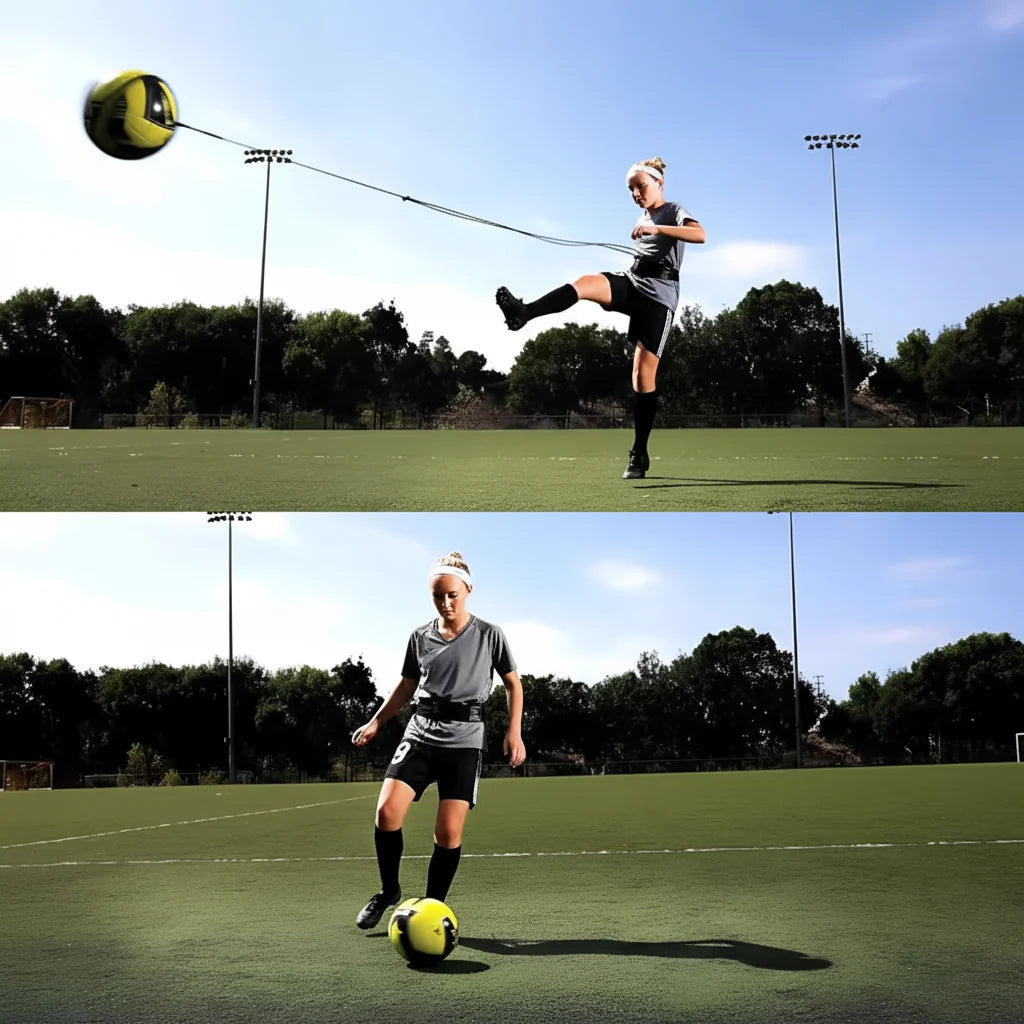 Soccer Rebounder Belt | Adjustable Neoprene & Elastic Rebound Cord | Fits Size 3–5