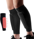 Soccer Shin Guards | EVA Honeycomb Impact Protection | Compression Fit & Silicone Grip