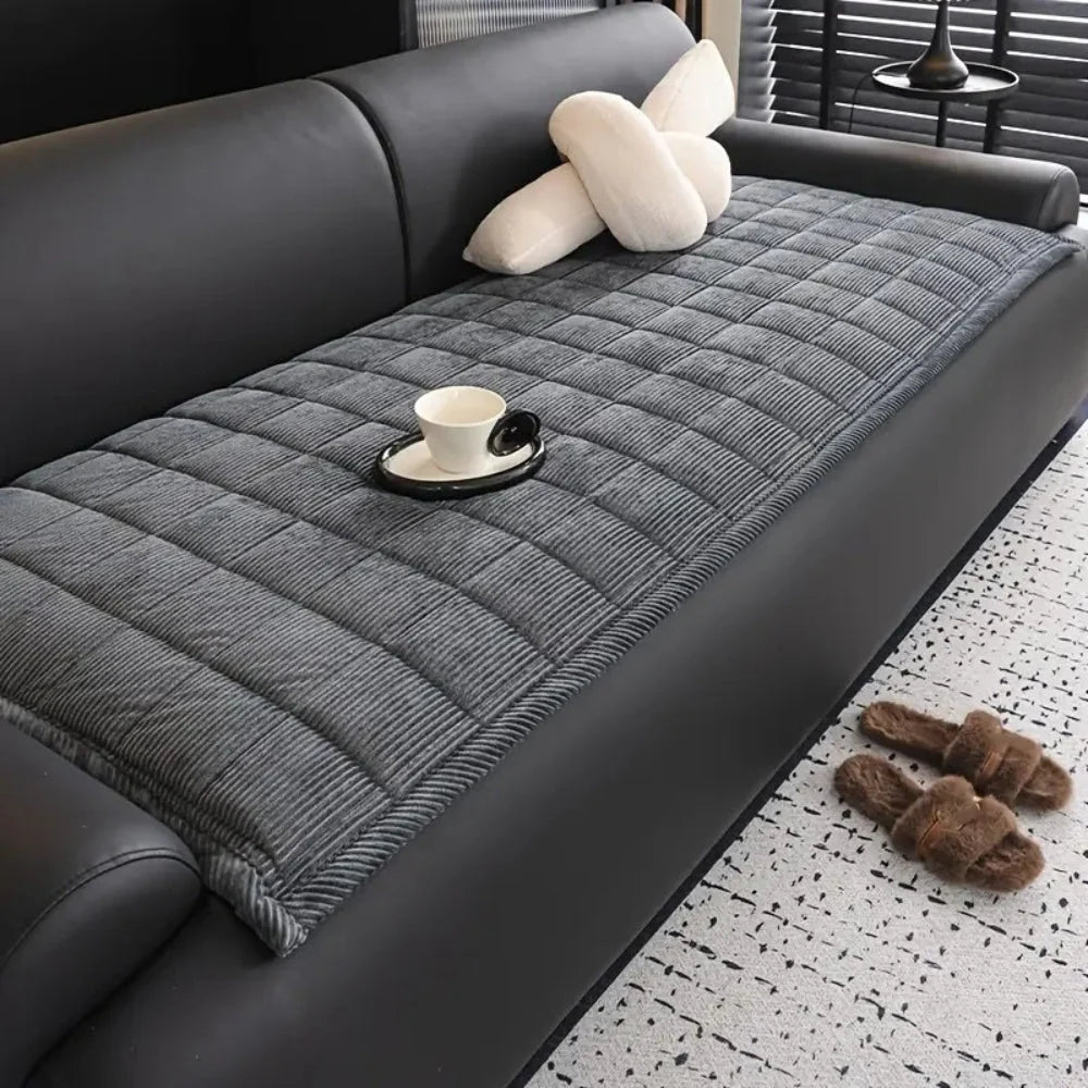 Sofa Cover | Quilted Microfiber & Non-Slip | Machine Washable