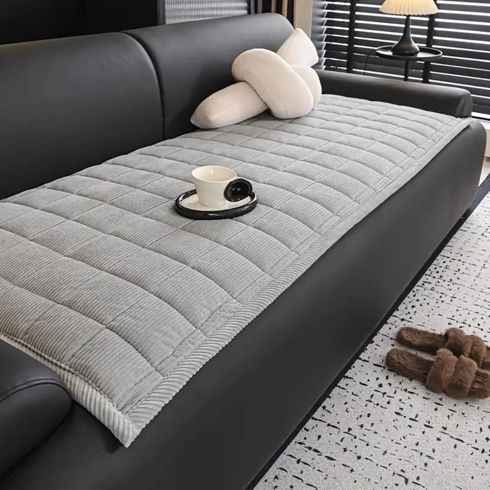 Sofa Cover | Quilted Microfiber & Non-Slip | Machine Washable