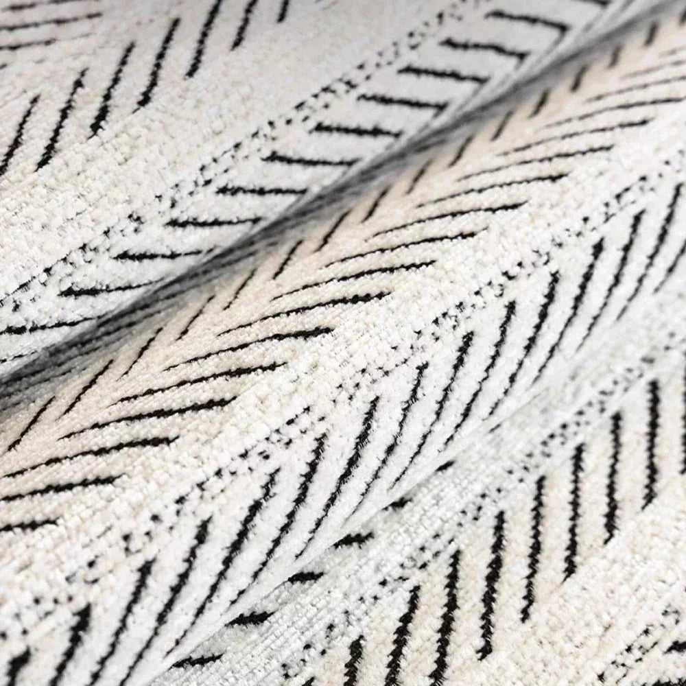 Sofa Cover | Soft Microfiber Herringbone | Scalloped Edge