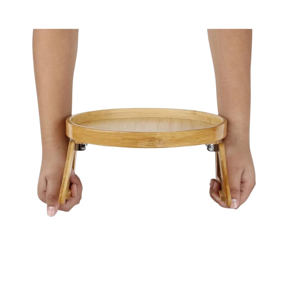 Sofa Tray | Foldable Legs & Non-Slip Surface | Fits 35.5 cm Armrests