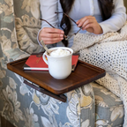 Sofa Tray | Foldable Legs & Non-Slip Surface | Fits 35.5 cm Armrests