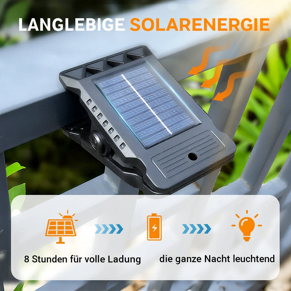 Solar Clip Light | Motion Sensor, USB-C & Weatherproof