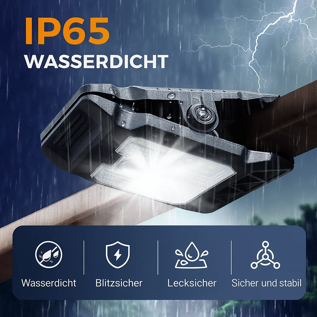 Solar Clip Light | Motion Sensor, USB-C & Weatherproof