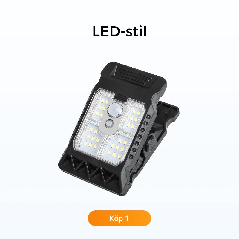 Solar Clip Light | Motion Sensor, USB-C & Weatherproof