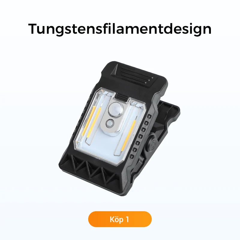 Solar Clip Light | Motion Sensor, USB-C & Weatherproof