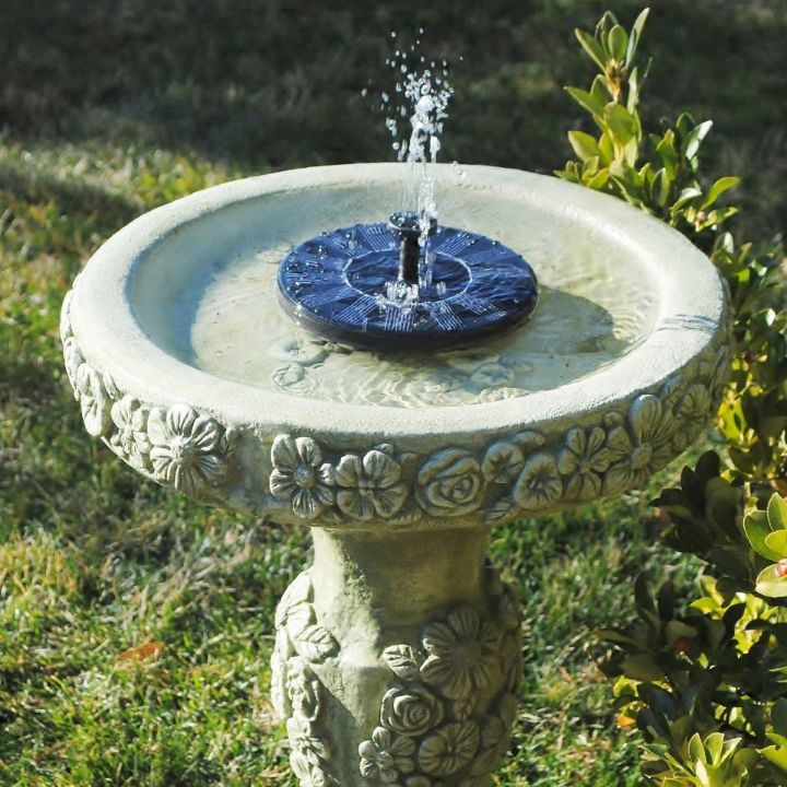 Solar Fountain | Self-Starting & Interchangeable Nozzles | 45 cm Spray Height