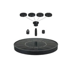 Solar Fountain | Self-Starting & Interchangeable Nozzles | 45 cm Spray Height