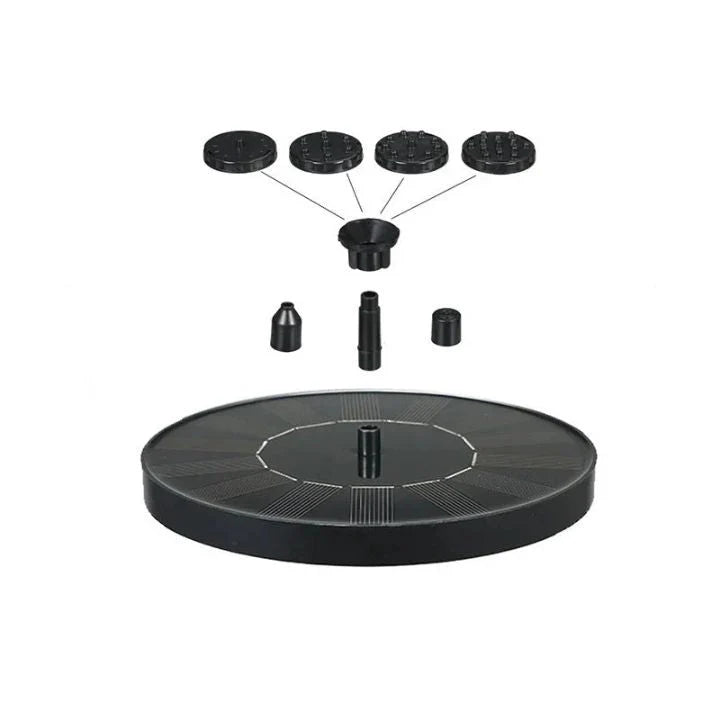 Solar Fountain | Self-Starting & Interchangeable Nozzles | 45 cm Spray Height