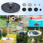 Solar Fountain | Self-Starting & Interchangeable Nozzles | 45 cm Spray Height