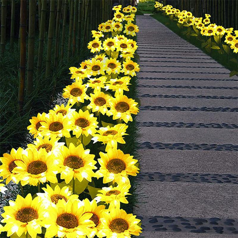 Solar Garden Light | Sunflower Design & Ground Stake | Up to 8 Hours
