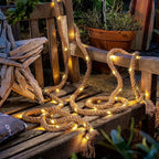 Solar Garden Light | Hemp Rope & Solar-Powered LED | Up to 8-Hour Runtime