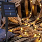 Solar Garden Light | Hemp Rope & Solar-Powered LED | Up to 8-Hour Runtime