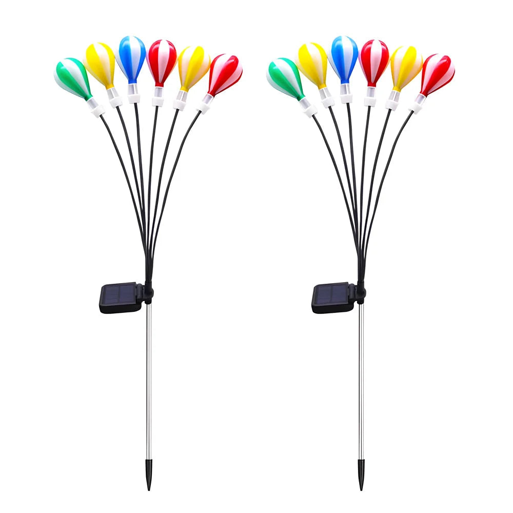 Solar Garden Stake Lights | Balloon-Shaped Multicolor Shades | Weather-Resistant